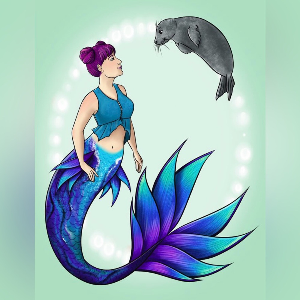 Meet your Posher, Mermaid Erynn 
🪸🦭🐠🦀🐟